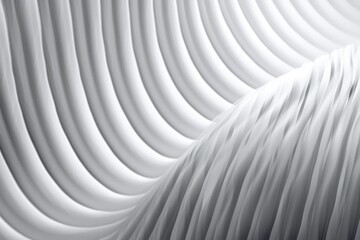 Naklejka premium Abstract White Fabric with Curved and Pleated Texture