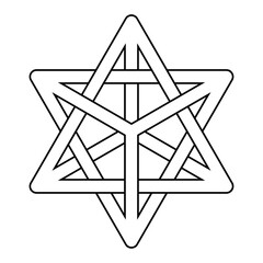Merkaba Symbol Sacred Geometry isolated on white background. vector illustration.