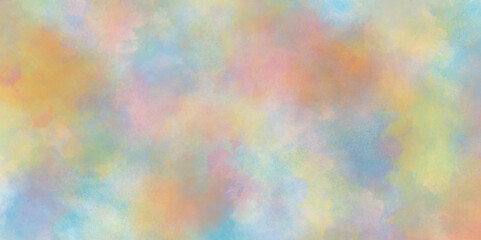 Colorful watercolor splatter brush painted digital art painting on paper or canvas, creating a calming and artistic colorful paint background, Fractal art background with multicolor creative design.	