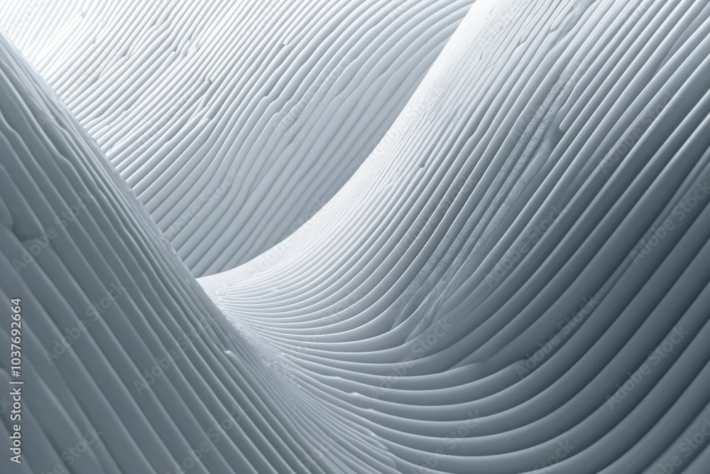 Wall mural abstract grey curved lines with textured surface