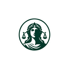 Justice goddess logo