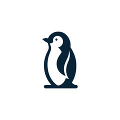 Minimalist penguin logo
