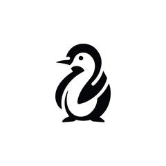 Minimalist penguin logo