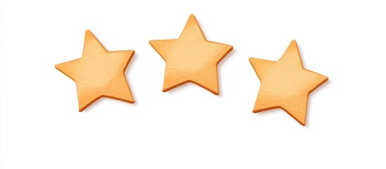 Obraz premium Five Star Icon Brown Stick Note Isolated On White Background