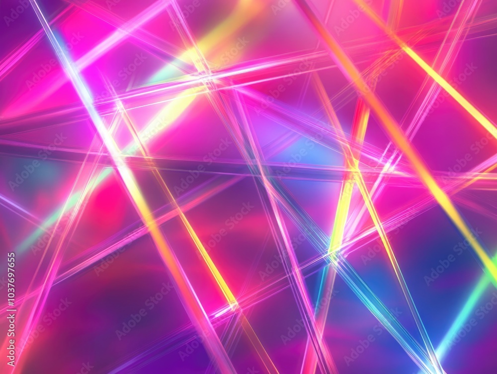 Poster multicolored laser light abstract background for design and pattern creation