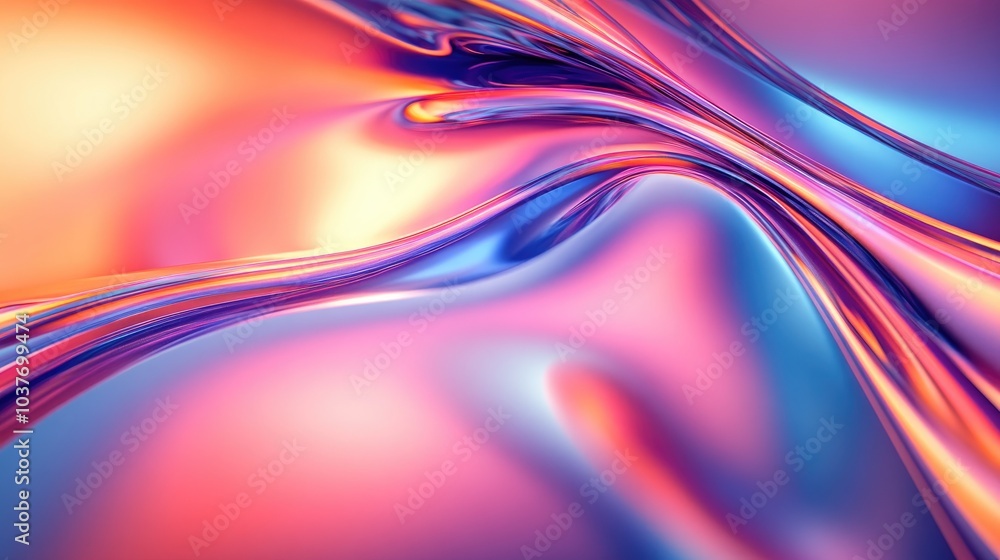 Poster horizontal vibrant abstract design element featuring a colorful blurred background