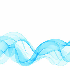 Abstract smooth color wave vector. Curve flow blue motion illustration. Smoke design. Vector lines. Eps 10