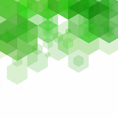 Fototapeta premium Green hexagon abstract background. Geometric pattern. Eps 10