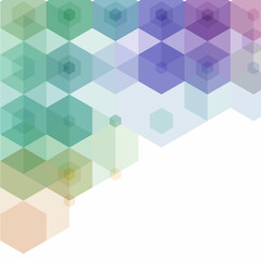 Color hexagon abstract background. Geometric pattern. Design element. Eps 10