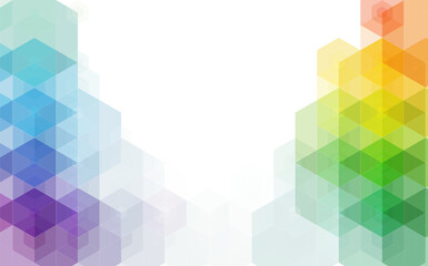 Fototapeta premium Color hexagon abstract background. Geometric pattern. Design element. Eps 10