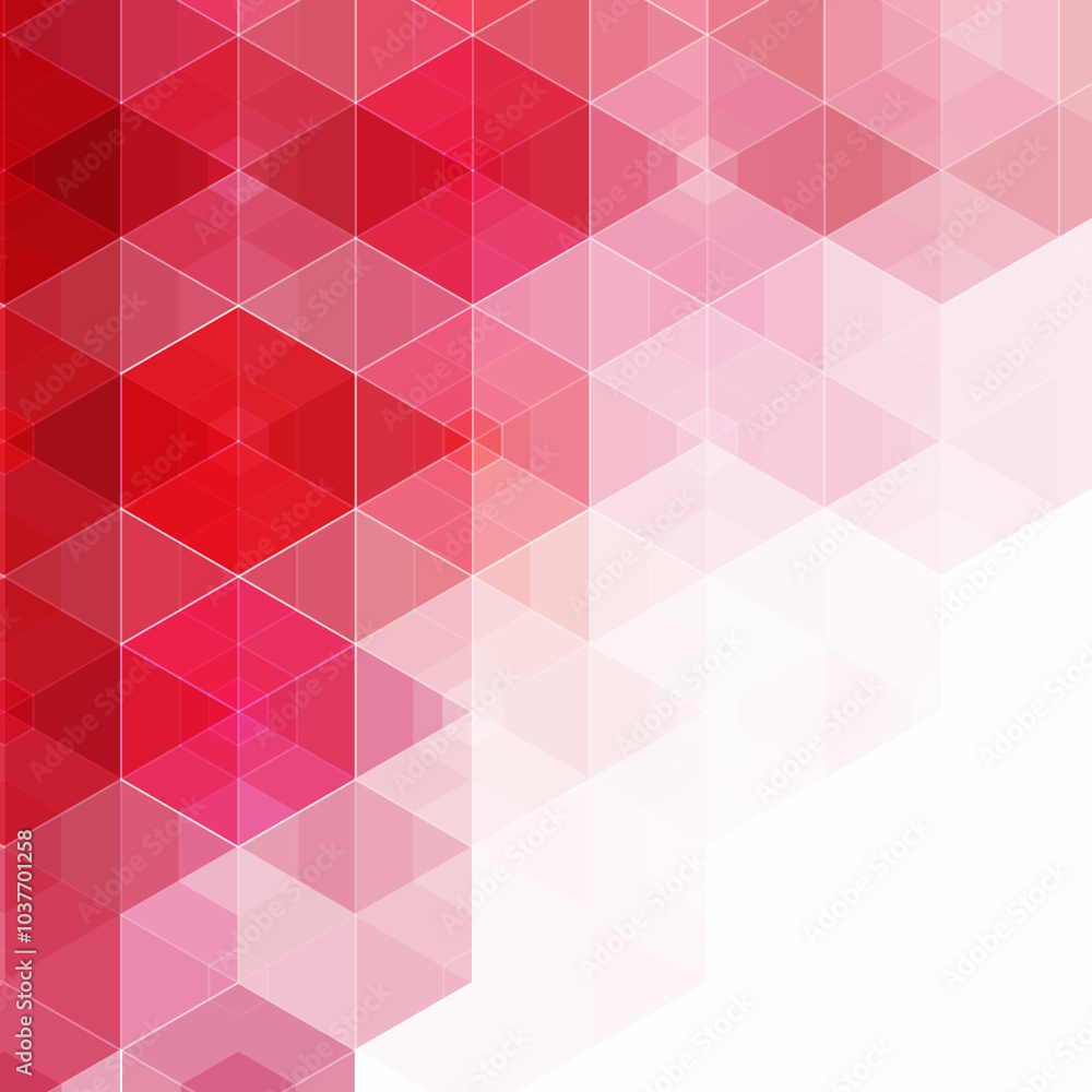 Poster abstract red hexagons. background for presentation. eps 10