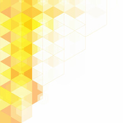 Geometric shapes background. Colorful mosaic pattern. Yellow hexagons. Eps 10