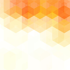 Obraz premium Hex texture. Orange hexagon pattern, abstract chemistry and biotech technology science vector hexagonal modern paper cut geometry background. Eps 10