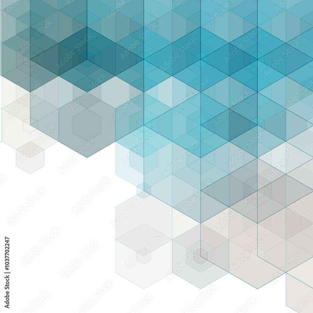 Canvas Prints abstract blue and gray hexagons. background for presentation. eps 10