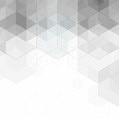 Gray  hexagon abstract background. Geometric pattern. Eps 10