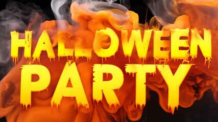 Dynamic Halloween Party Intro with Fiery Smoke Effects