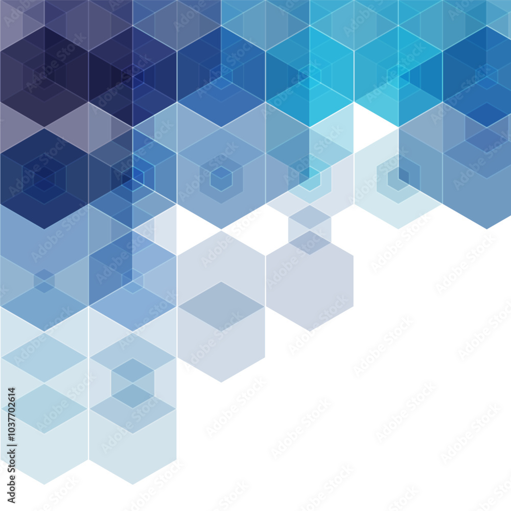 Sticker geometric background. abstract background. business vector. design element. blue hexagon. eps 10