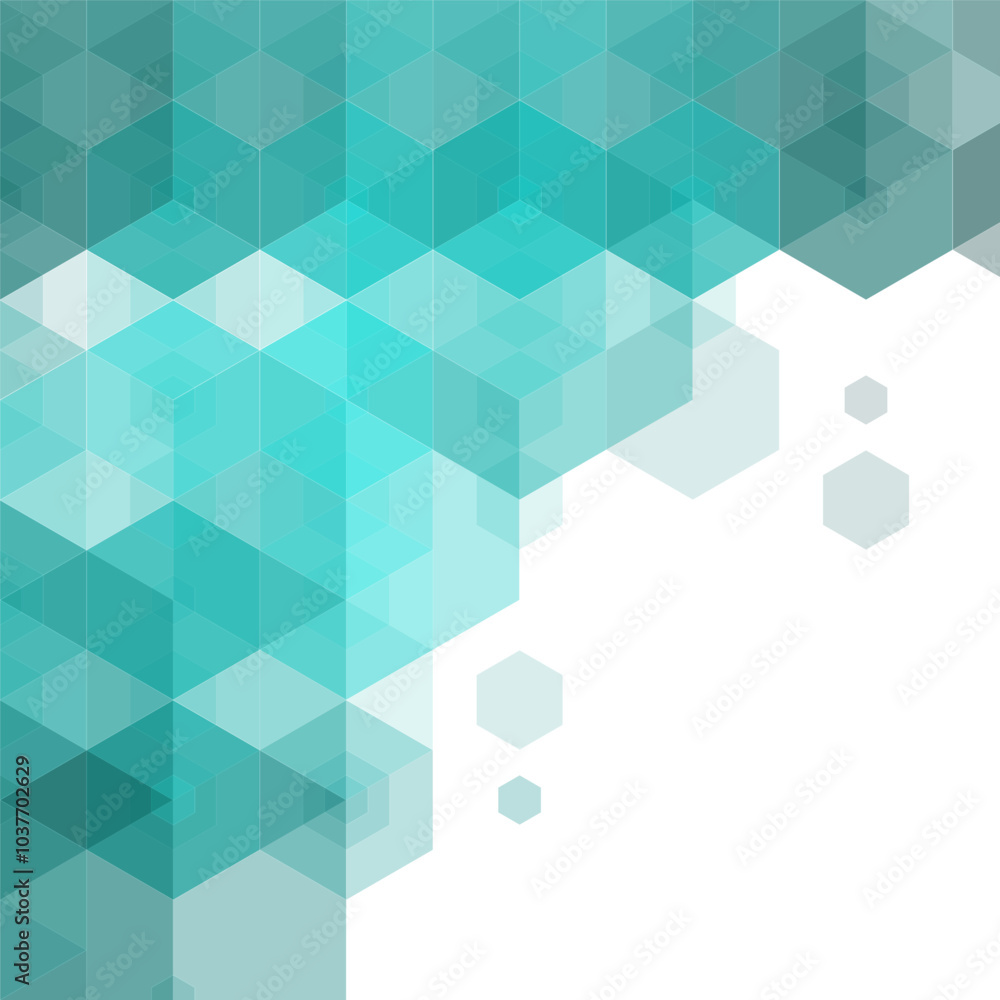 Canvas Prints abstract blue hexagons. background for presentation. template for advertising. polygonal style. eps 