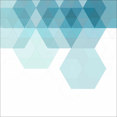 Abstract blue hexagons. Background for presentation. Eps 10