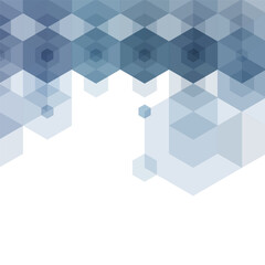 Blue geometric background. Abstract background. Business vector. Geometric design element. Hexagon. Eps 10
