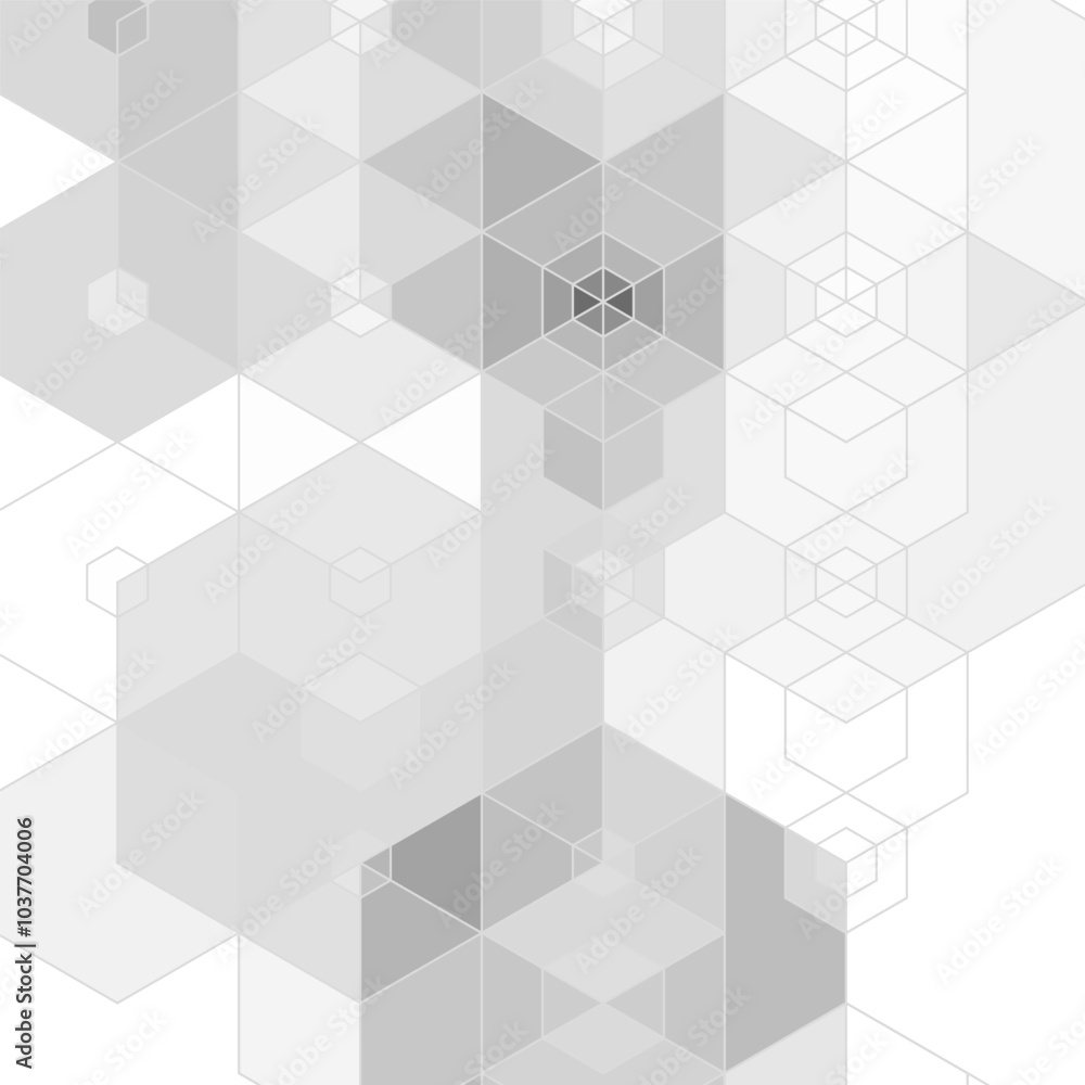 Canvas Prints gray hexagon abstract background. geometric pattern. eps 10