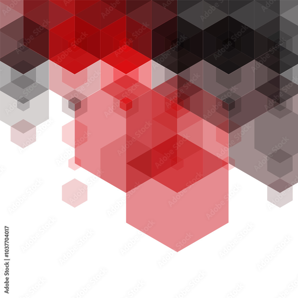 Poster red and black geometric background. abstract background. business vector. geometric design element. 