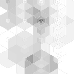 Gray hexagon abstract background. Geometric pattern. Eps 10