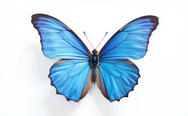 blue butterfly flying, butterfly isolated on white background, butterfly, insect, dragonfly