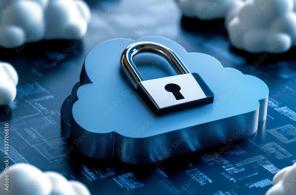 Poster securing your digital assets the importance of cloud security and data protection in today's technol
