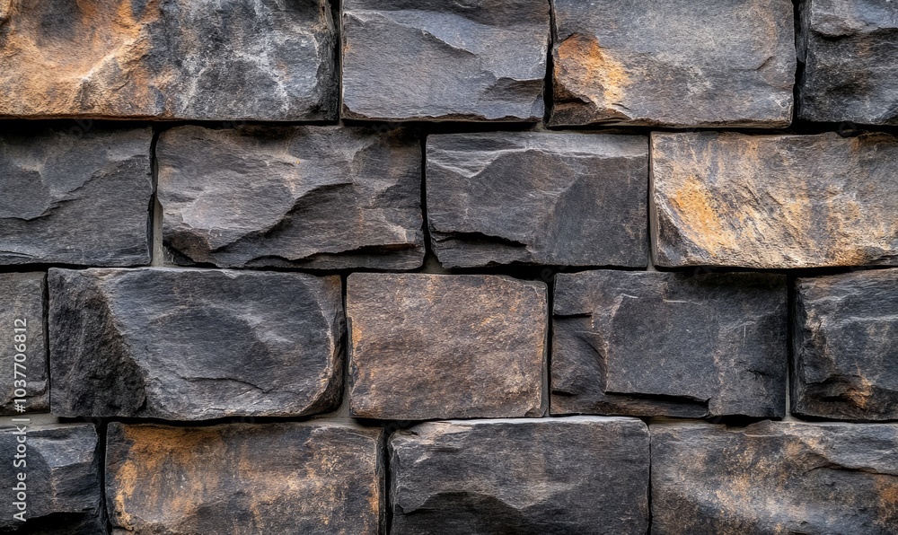 Poster elegant stone wall design a robust fusion of texture and color for modern architecture aesthetics
