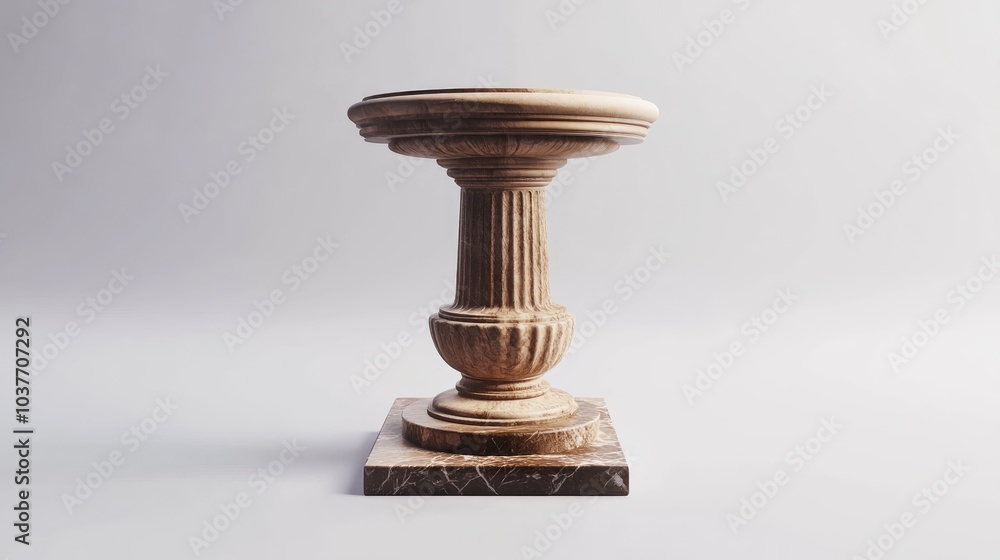 Aufkleber pedestal design for advertising or web layout 3d rendering placed on a white backdrop