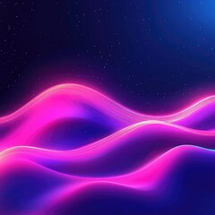 Neon Light Wave Background Flowing Colorful Light Background Abstract Techno Holographic Wave Neon Light Uv Glow Incandescent Rainbow Effect