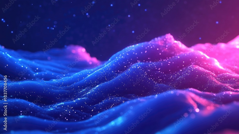 Poster colorful and beautiful space background in 3d cartoon rendering starry outer space texture blue back