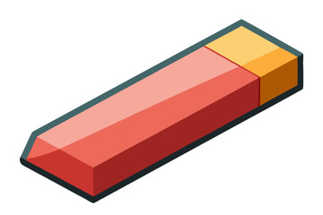 eraser over white background  vector art illustration