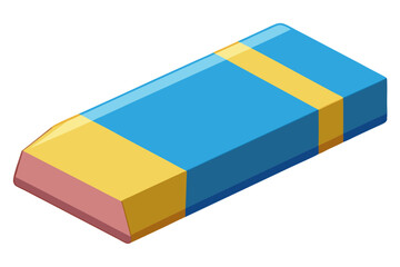 eraser over white background  vector art illustration