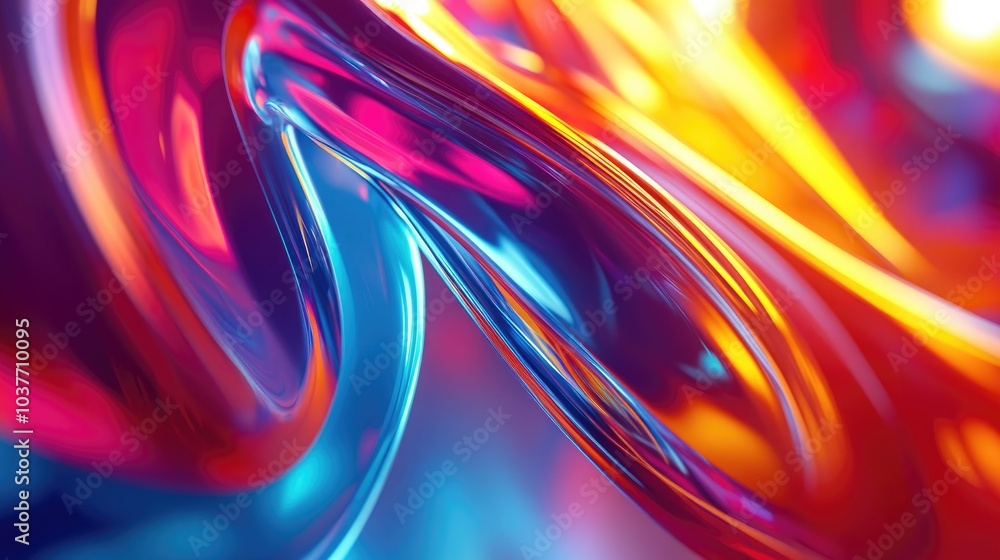 Poster horizontal vibrant abstract design element featuring a colorful blurred background