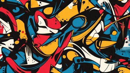 Obraz premium Seamless abstract freestyle urban design