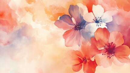 A stunning watercolor illustration featuring a digital flowers motif Ideal for use in covers fabrics textiles and wrapping paper