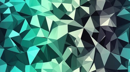 Obraz premium Geometric Origami style background featuring a gradient of green blue and black in a polygonal illustration Rectangular pattern suitable for business design