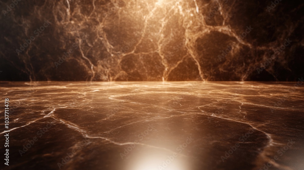 Poster 3d rendering of a brown marble effect background