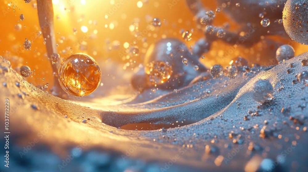 Poster fantasy 3d rendering featuring an abstract background design