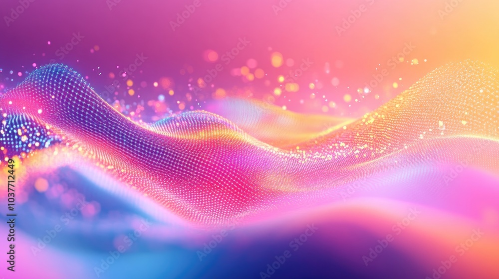 Poster futuristic abstract background with dynamic energy waves featuring a colorful textured design ideal 