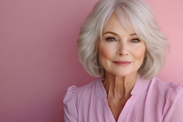 Fototapeta premium Beautiful, well-groomed elderly woman 