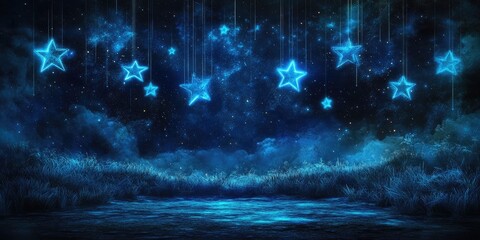 Starlit night sky filled with countless stars, Starry night sky with numerous stars