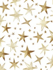 Obraz premium Golden Stars Pattern.
