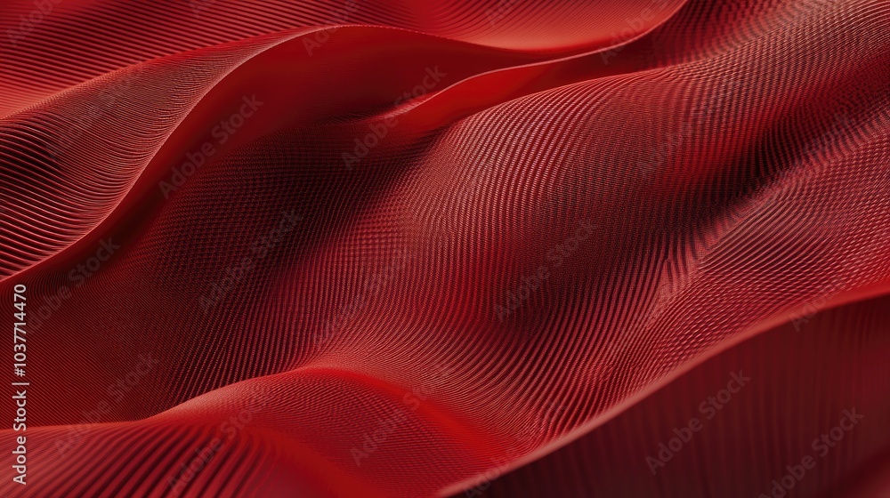Poster 3d rendering of an abstract red geometric background