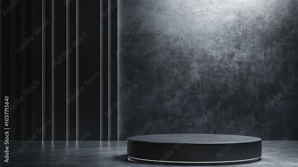 Aufkleber elegant background featuring a pedestal and display case 3d illustration and rendering in shades of 