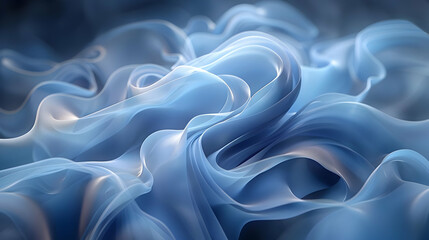 Obraz premium Abstract 3D Blue Swirling Fabric Background