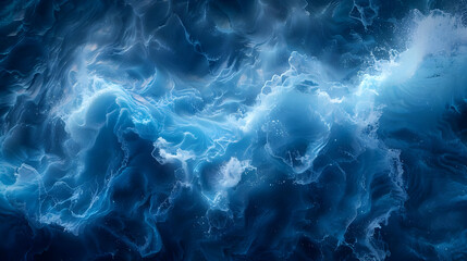Abstract Blue and White Liquid Art Background