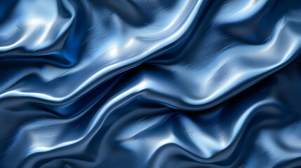 Obraz premium Abstract Blue Background, Elegant Wavy Pattern, Digital Art, 3D Render